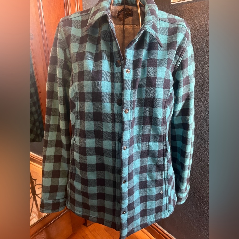 Lincoln Outfitters plaid, fleece lined Shacket